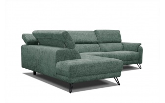 Ecksofa links mit verstellbaren Kopfstützen 5-Sitzer RODEN