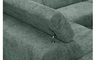 Ecksofa links mit verstellbaren Kopfstützen 5-Sitzer RODEN