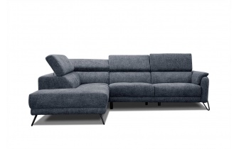 Ecksofa links mit verstellbaren Kopfstützen 5-Sitzer RODEN