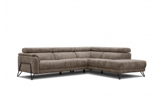 Ecksofa rechts mit verstellbaren Kopfstützen 5-Sitzer RODEN