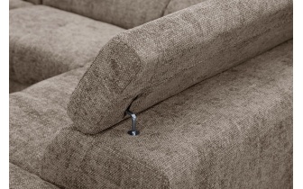 Ecksofa rechts mit verstellbaren Kopfstützen 5-Sitzer RODEN
