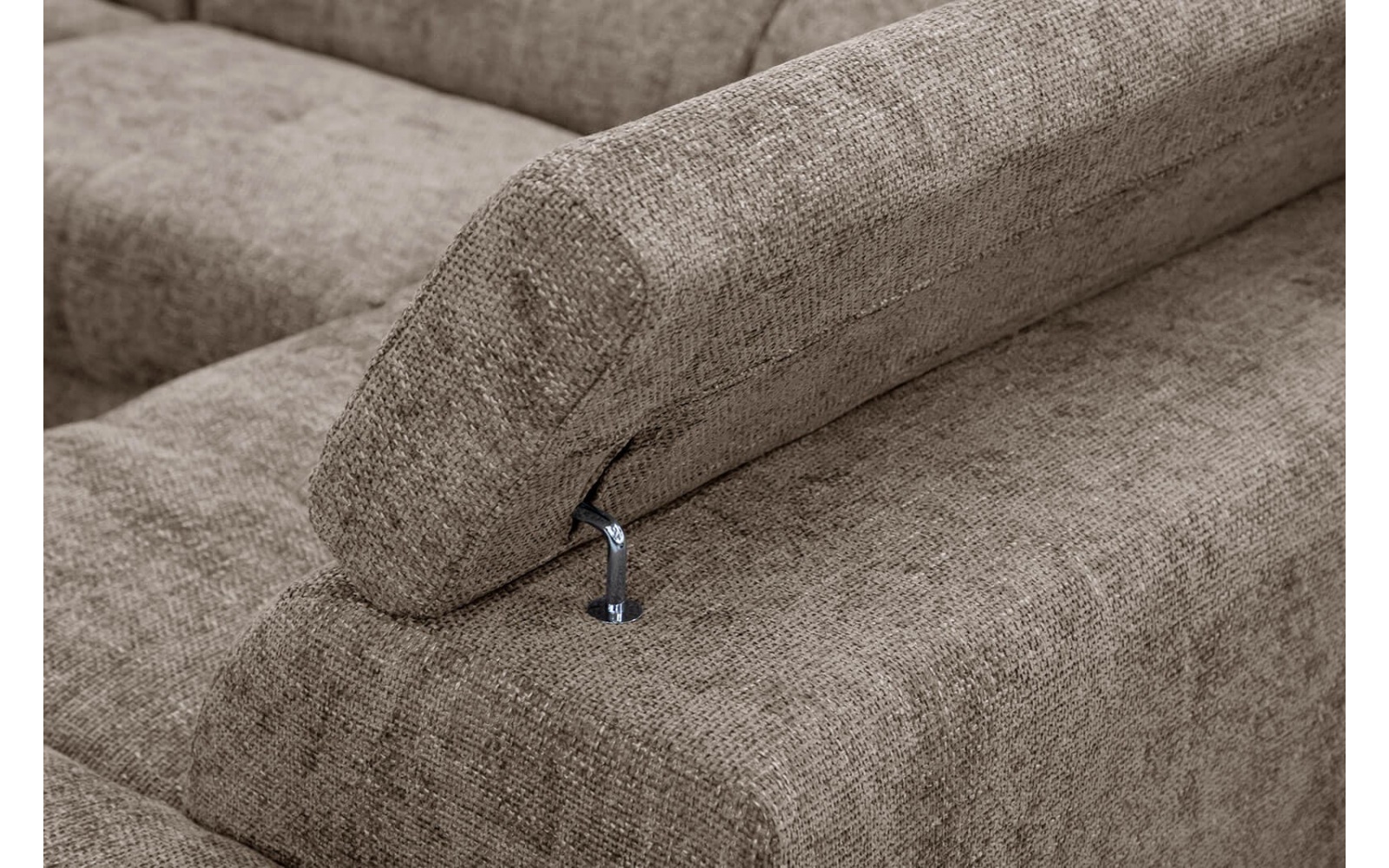 Ecksofa rechts mit verstellbaren Kopfstützen 5-Sitzer RODEN