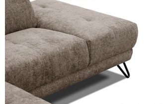 Ecksofa rechts mit verstellbaren Kopfstützen 5-Sitzer RODEN