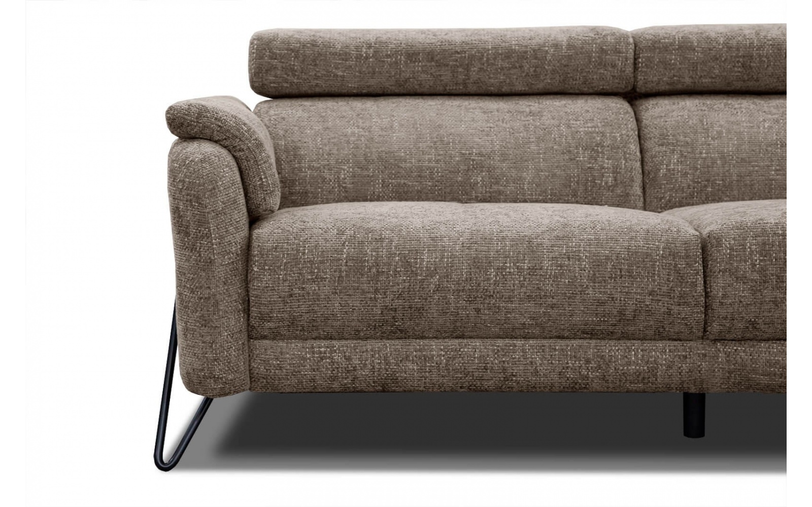 Ecksofa rechts mit verstellbaren Kopfstützen 5-Sitzer RODEN