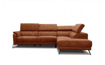 Ecksofa rechts mit verstellbaren Kopfstützen 5-Sitzer RODEN