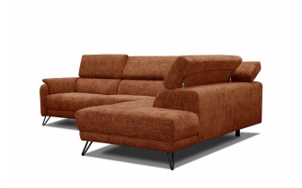 Ecksofa rechts mit verstellbaren Kopfstützen 5-Sitzer RODEN