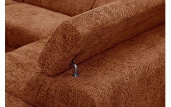 Ecksofa rechts mit verstellbaren Kopfstützen 5-Sitzer RODEN