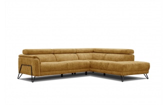 Ecksofa rechts mit verstellbaren Kopfstützen 5-Sitzer RODEN