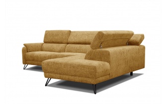 Ecksofa rechts mit verstellbaren Kopfstützen 5-Sitzer RODEN