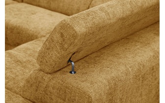 Ecksofa rechts mit verstellbaren Kopfstützen 5-Sitzer RODEN
