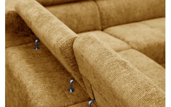 Ecksofa rechts mit verstellbaren Kopfstützen 5-Sitzer RODEN