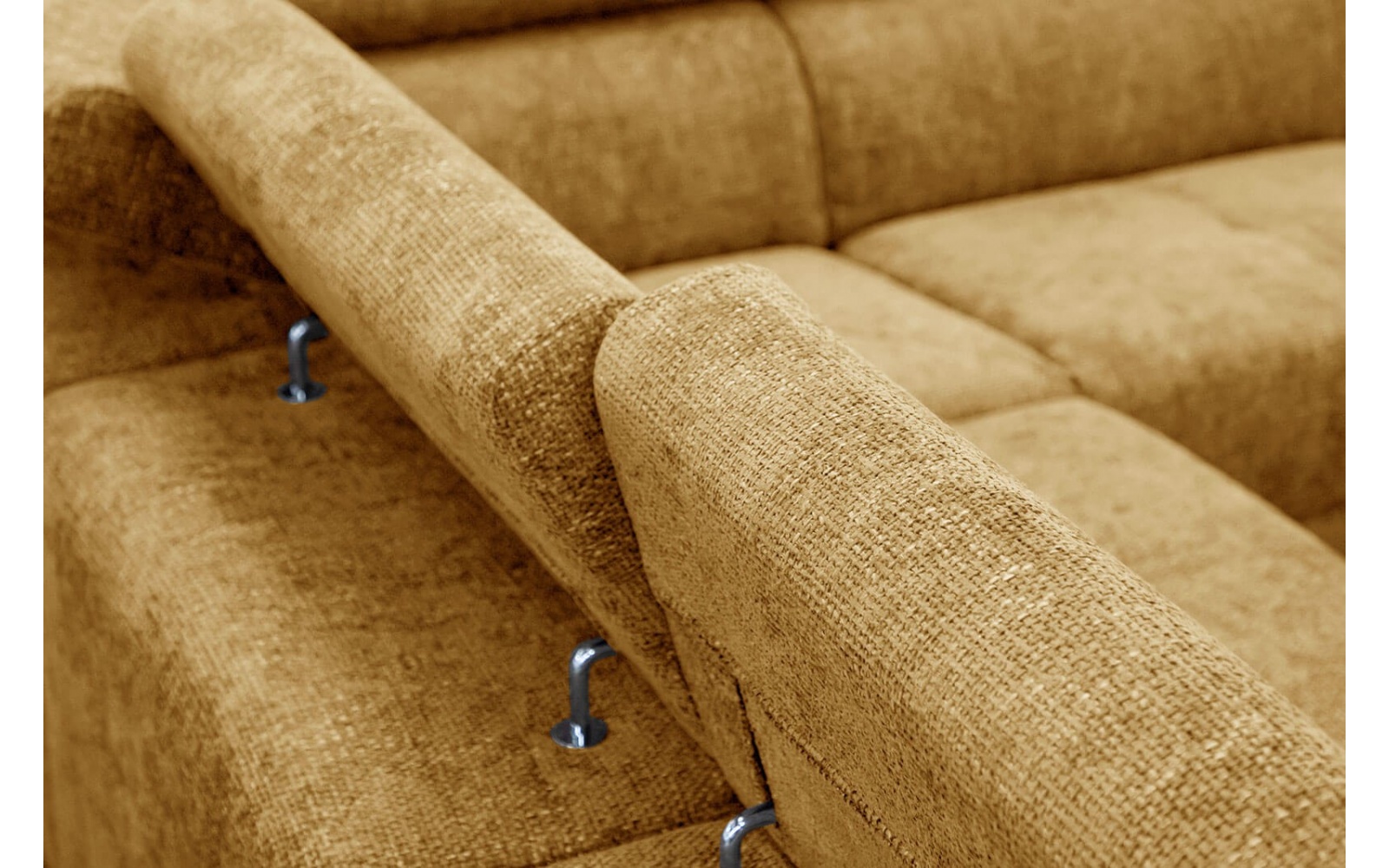 Ecksofa rechts mit verstellbaren Kopfstützen 5-Sitzer RODEN