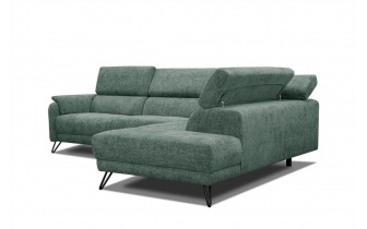 Ecksofa rechts mit verstellbaren Kopfstützen 5-Sitzer RODEN