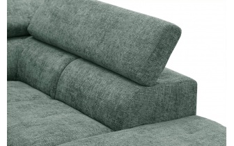 Ecksofa rechts mit verstellbaren Kopfstützen 5-Sitzer RODEN