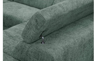 Ecksofa rechts mit verstellbaren Kopfstützen 5-Sitzer RODEN