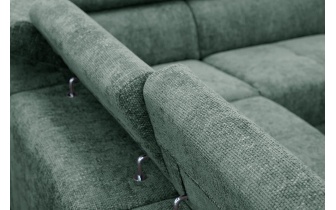 Ecksofa rechts mit verstellbaren Kopfstützen 5-Sitzer RODEN