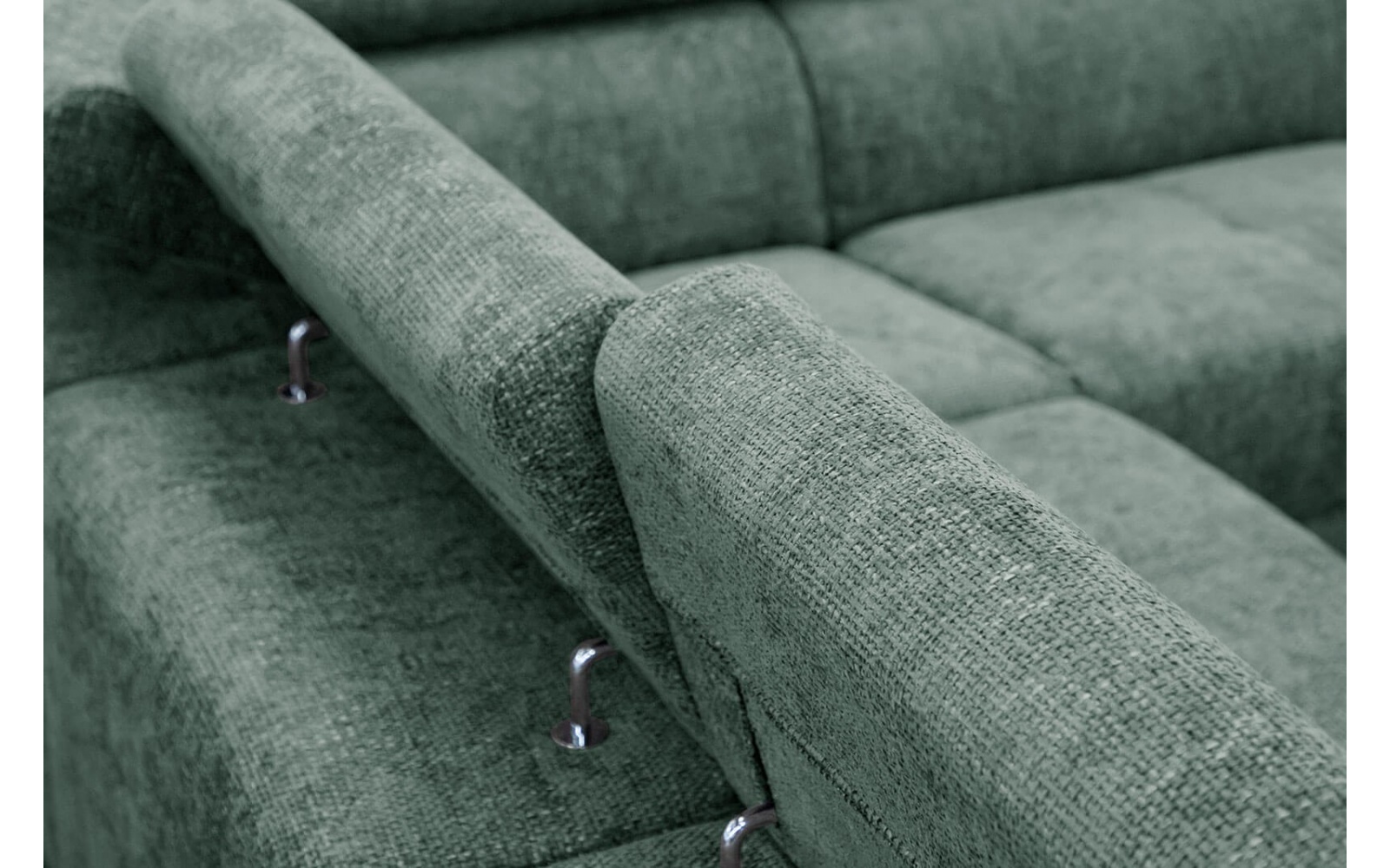 Ecksofa rechts mit verstellbaren Kopfstützen 5-Sitzer RODEN