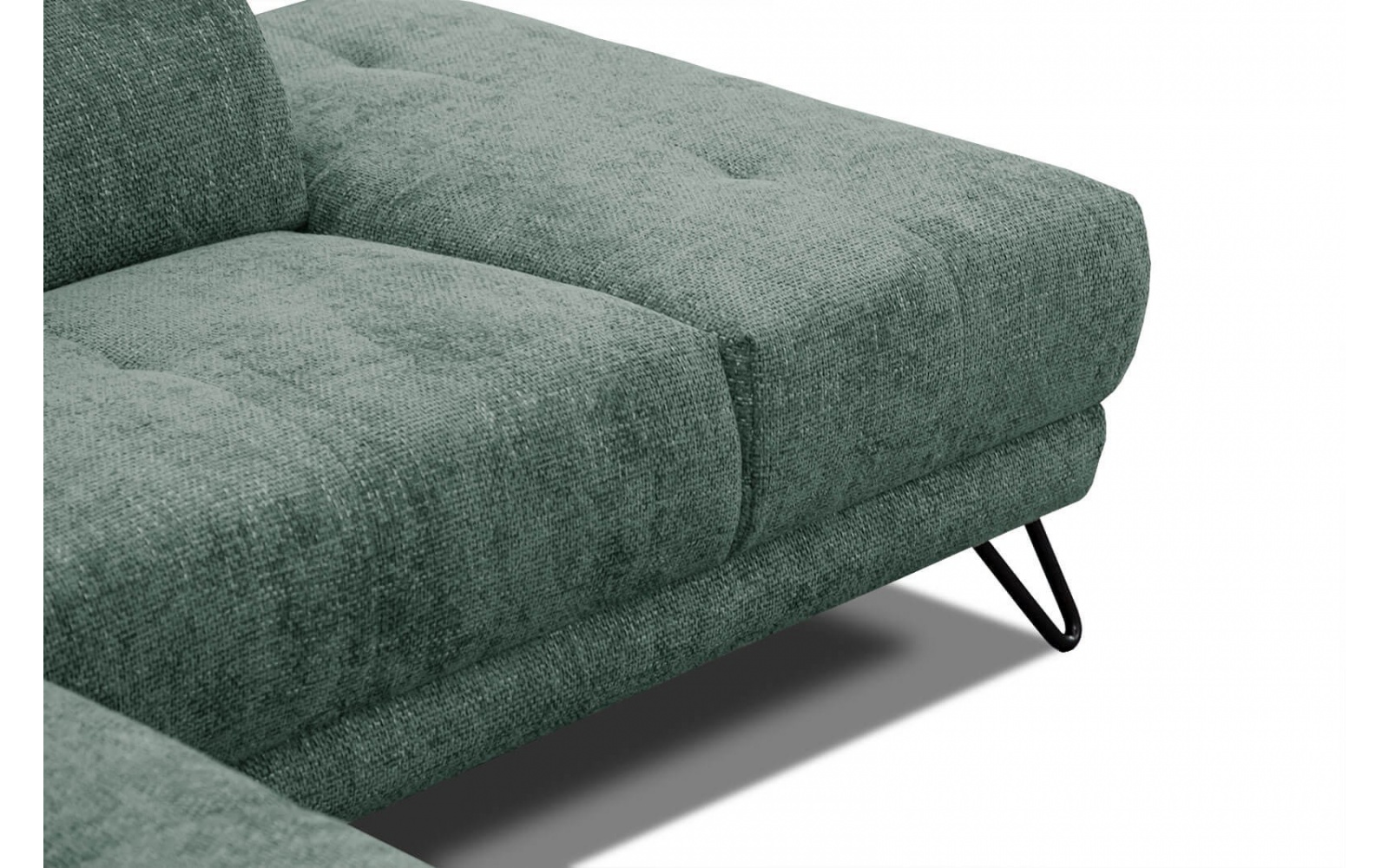 Ecksofa rechts mit verstellbaren Kopfstützen 5-Sitzer RODEN