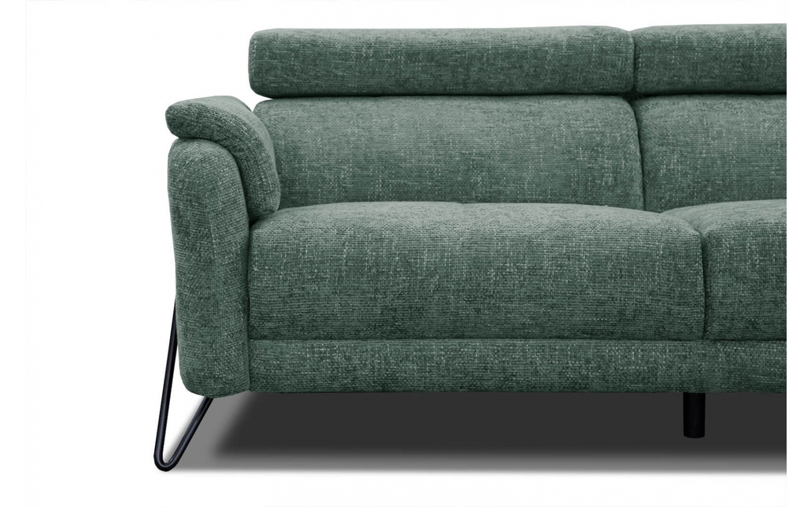 Ecksofa rechts mit verstellbaren Kopfstützen 5-Sitzer RODEN