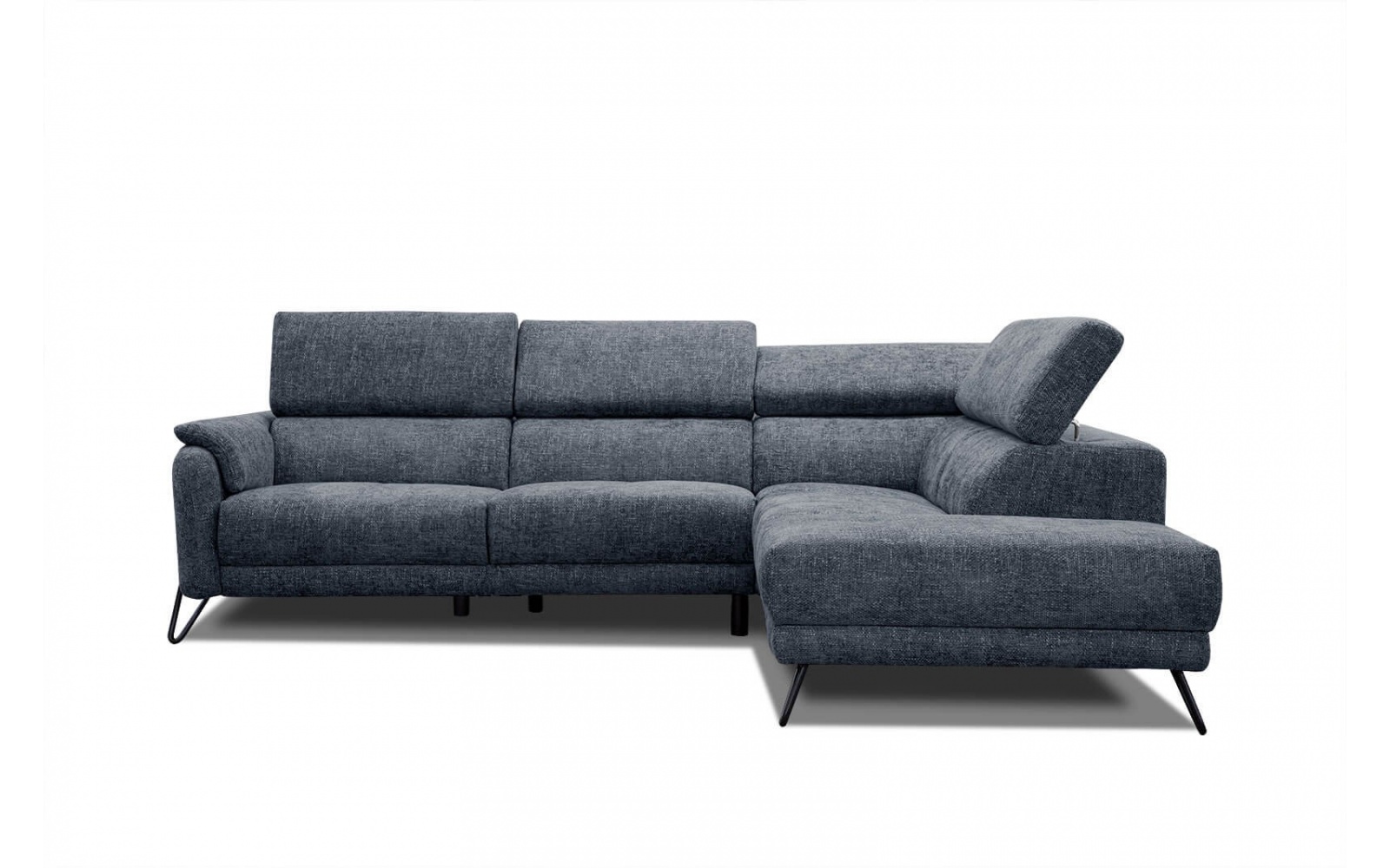 Ecksofa rechts mit verstellbaren Kopfstützen 5-Sitzer RODEN