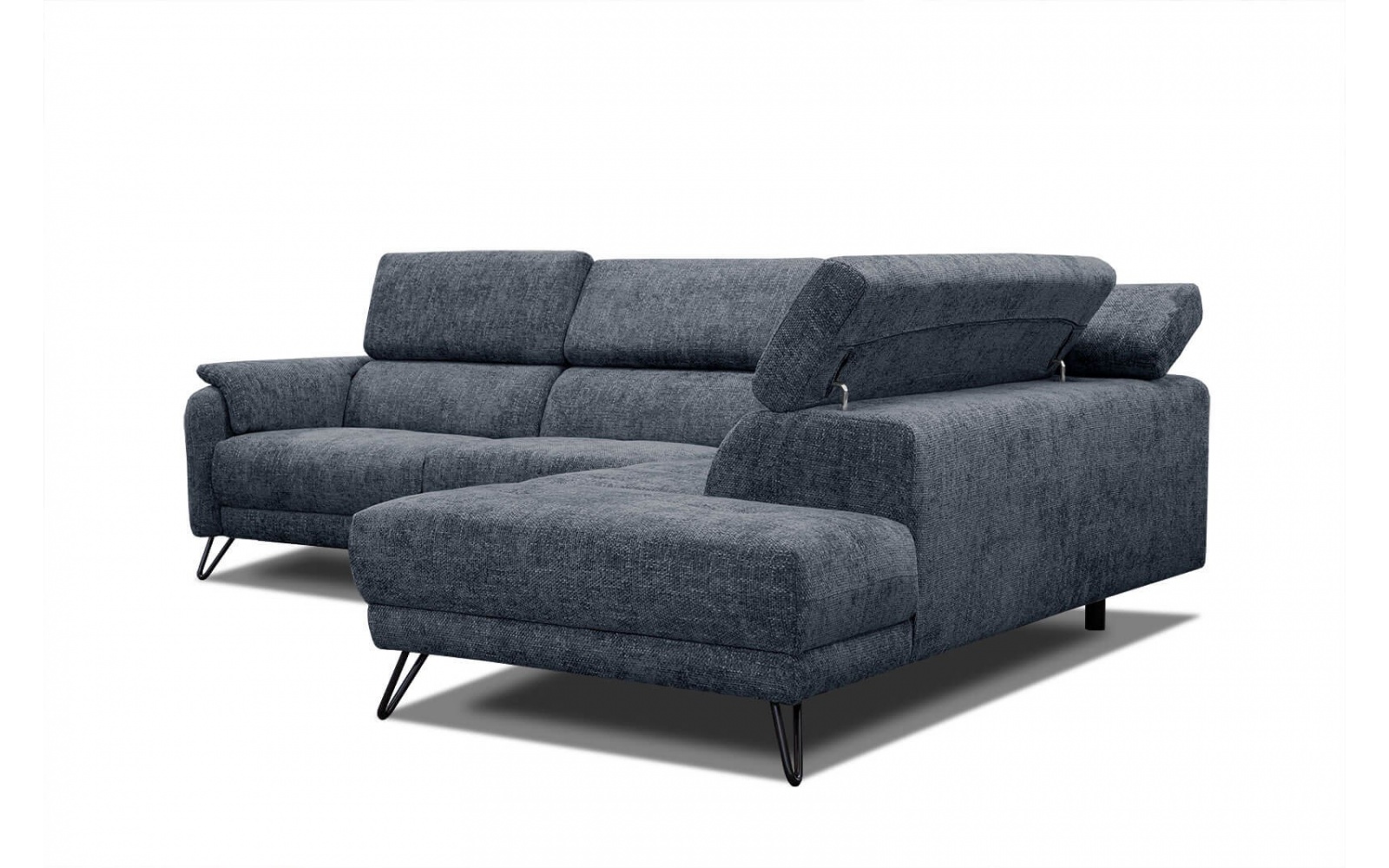 Ecksofa rechts mit verstellbaren Kopfstützen 5-Sitzer RODEN