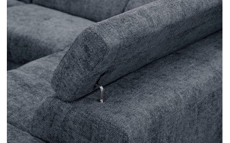 Ecksofa rechts mit verstellbaren Kopfstützen 5-Sitzer RODEN