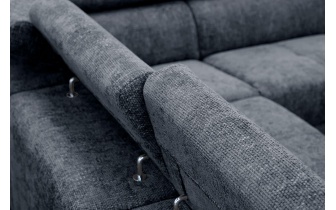 Ecksofa rechts mit verstellbaren Kopfstützen 5-Sitzer RODEN