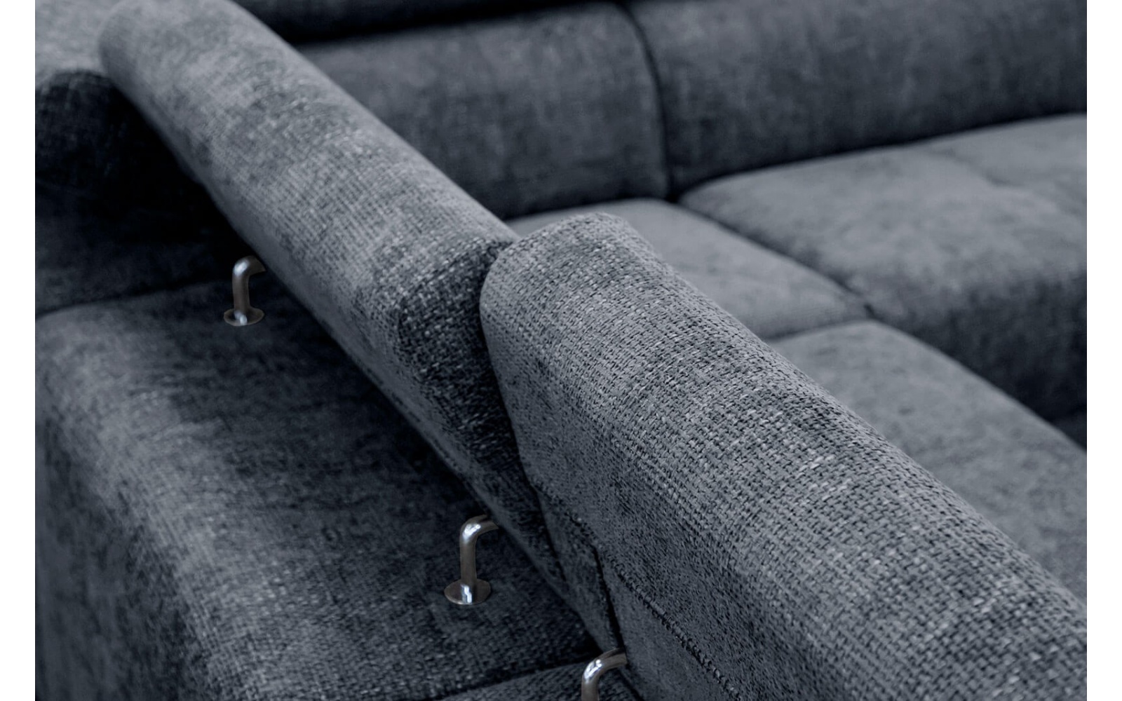 Ecksofa rechts mit verstellbaren Kopfstützen 5-Sitzer RODEN