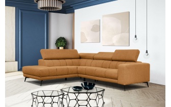 Ecksofa links mit verstellbaren Kopfstützen 5-Sitzer MORELLO