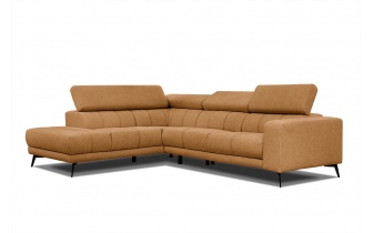 Ecksofa links mit verstellbaren Kopfstützen 5-Sitzer MORELLO