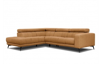 Ecksofa links mit verstellbaren Kopfstützen 5-Sitzer MORELLO