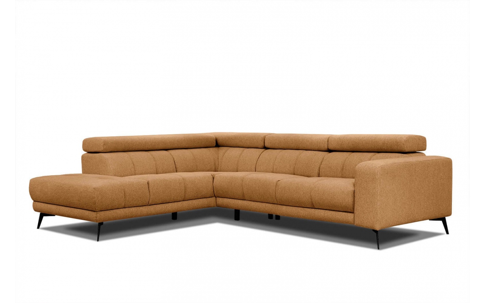 Ecksofa links mit verstellbaren Kopfstützen 5-Sitzer MORELLO