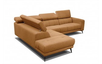 Ecksofa links mit verstellbaren Kopfstützen 5-Sitzer MORELLO