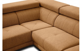 Ecksofa links mit verstellbaren Kopfstützen 5-Sitzer MORELLO