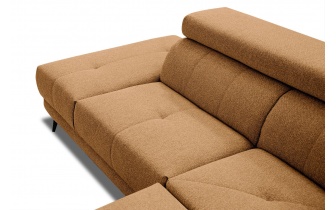 Ecksofa links mit verstellbaren Kopfstützen 5-Sitzer MORELLO