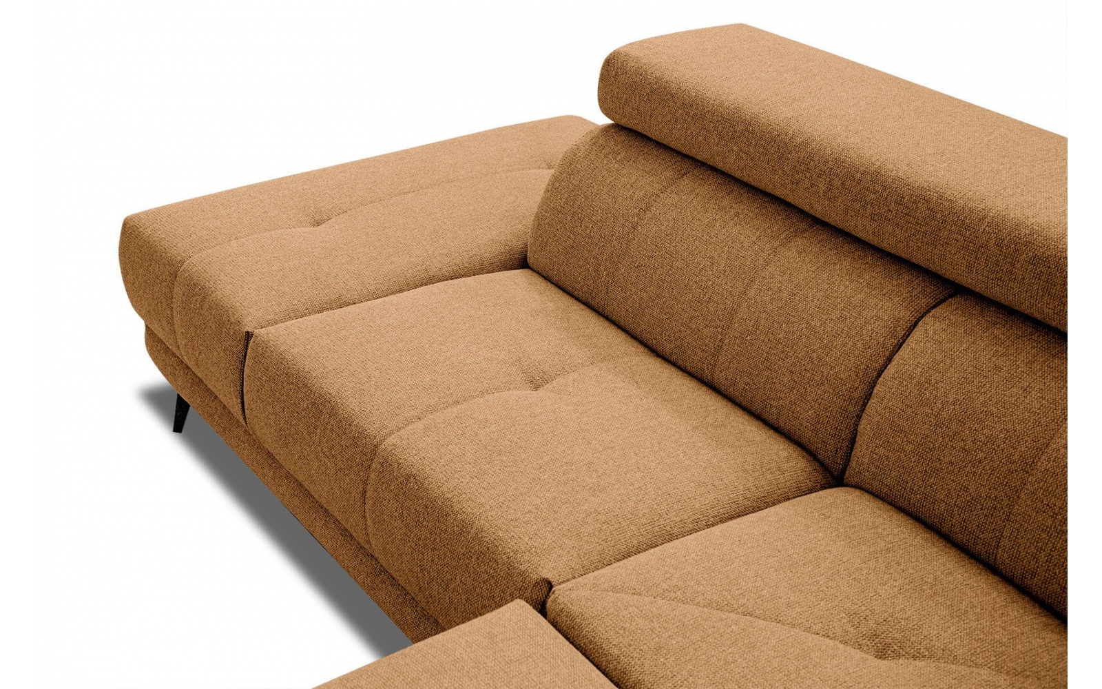 Ecksofa links mit verstellbaren Kopfstützen 5-Sitzer MORELLO