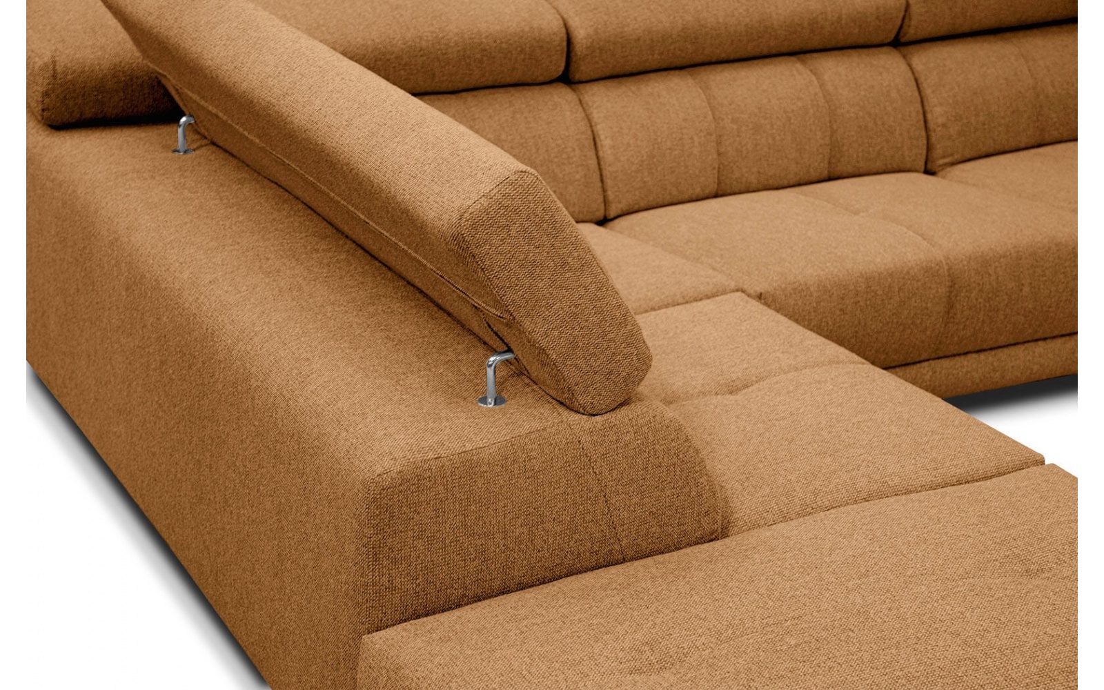 Ecksofa links mit verstellbaren Kopfstützen 5-Sitzer MORELLO