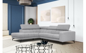 Ecksofa links mit verstellbaren Kopfstützen 5-Sitzer MORELLO