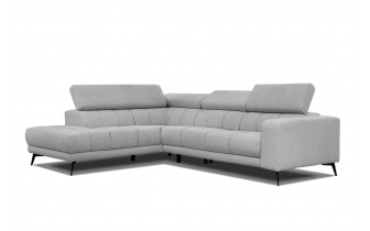 Ecksofa links mit verstellbaren Kopfstützen 5-Sitzer MORELLO