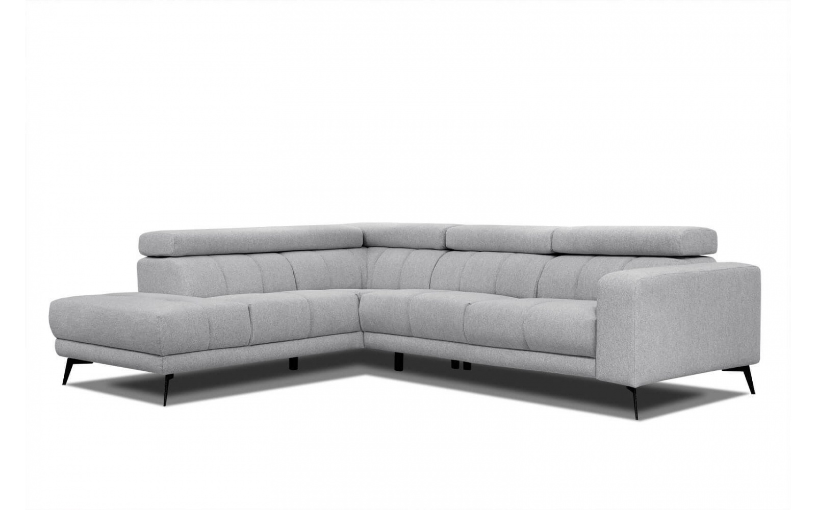 Ecksofa links mit verstellbaren Kopfstützen 5-Sitzer MORELLO