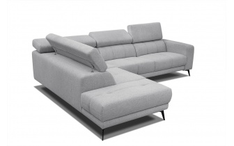 Ecksofa links mit verstellbaren Kopfstützen 5-Sitzer MORELLO