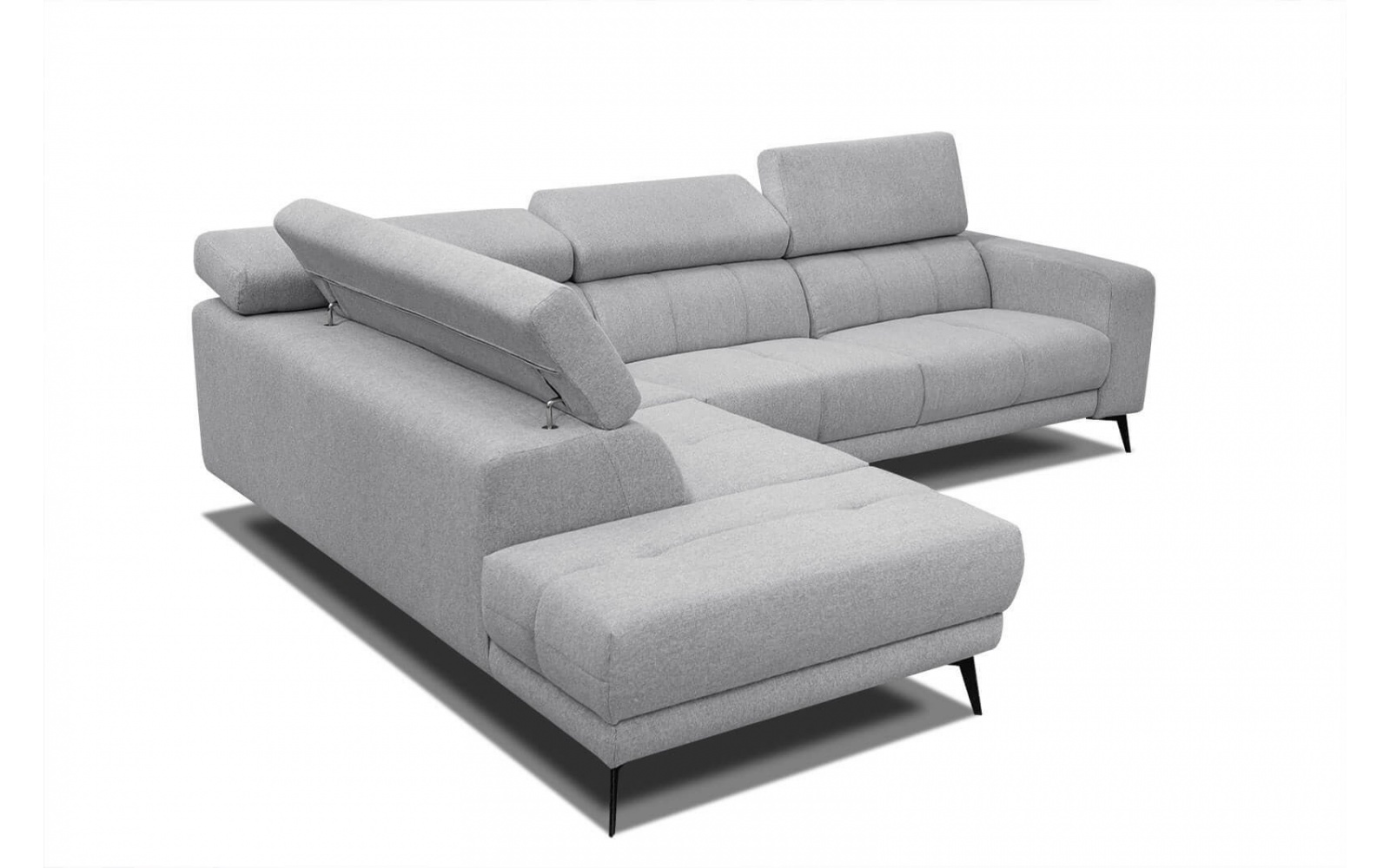 Ecksofa links mit verstellbaren Kopfstützen 5-Sitzer MORELLO