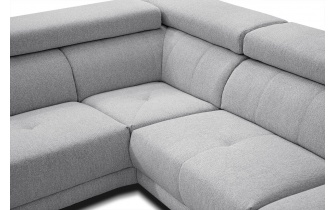 Ecksofa links mit verstellbaren Kopfstützen 5-Sitzer MORELLO