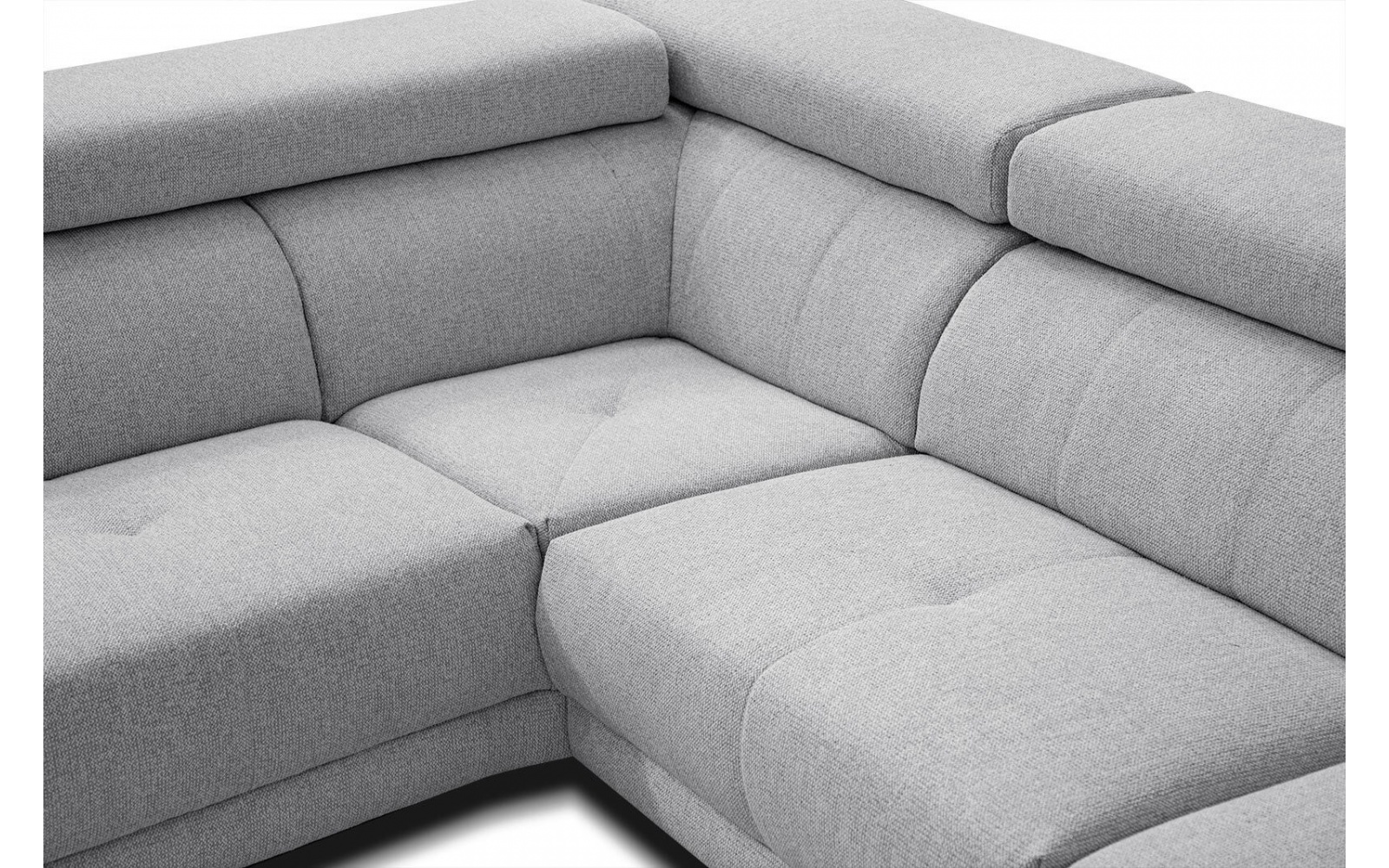 Ecksofa links mit verstellbaren Kopfstützen 5-Sitzer MORELLO