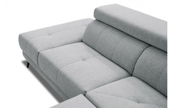 Ecksofa links mit verstellbaren Kopfstützen 5-Sitzer MORELLO