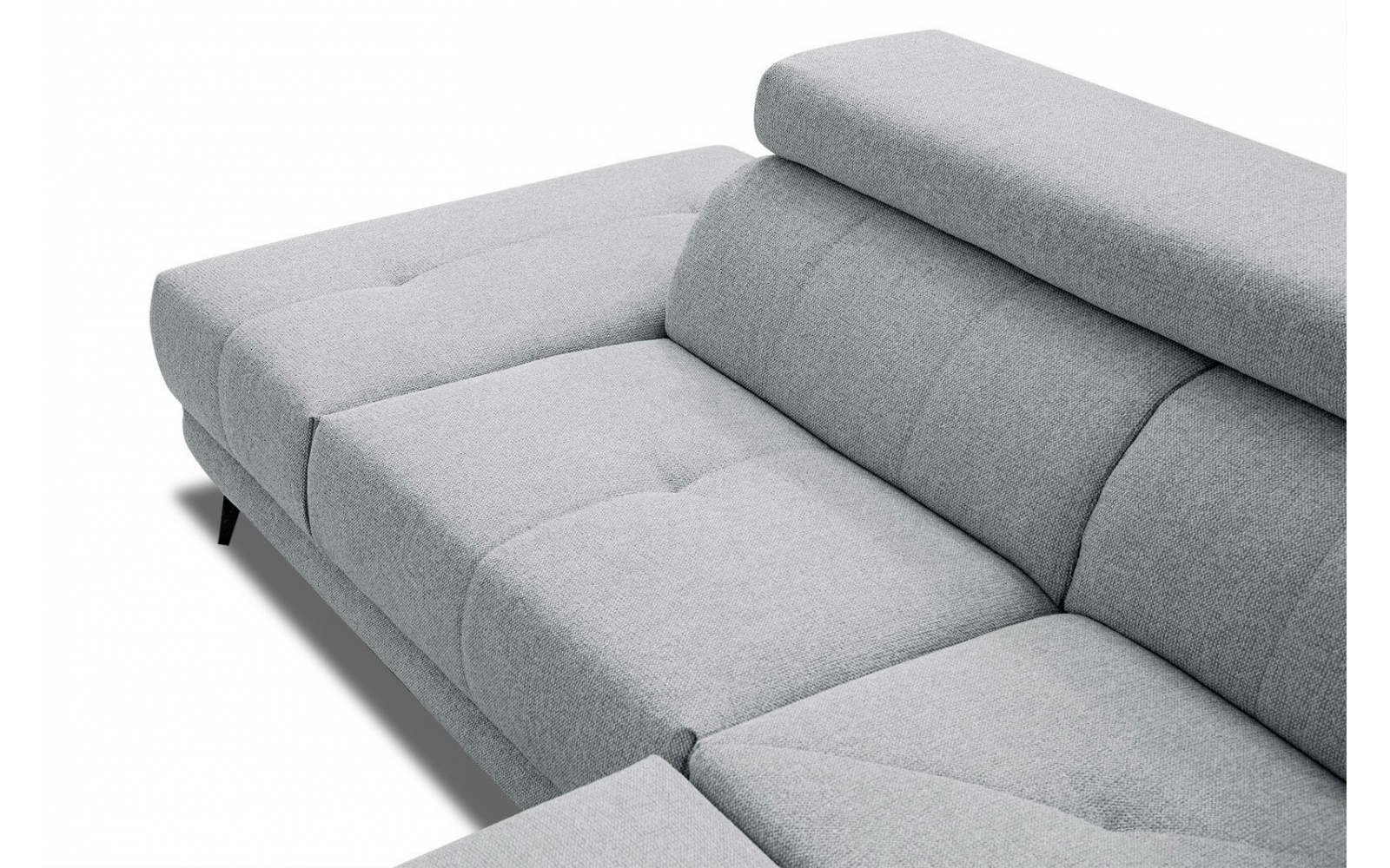 Ecksofa links mit verstellbaren Kopfstützen 5-Sitzer MORELLO