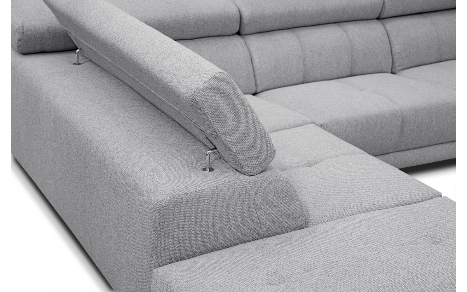 Ecksofa links mit verstellbaren Kopfstützen 5-Sitzer MORELLO