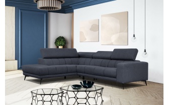 Ecksofa links mit verstellbaren Kopfstützen 5-Sitzer MORELLO