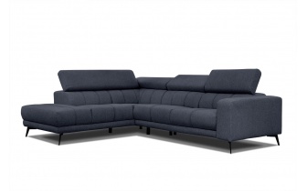 Ecksofa links mit verstellbaren Kopfstützen 5-Sitzer MORELLO