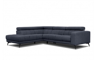 Ecksofa links mit verstellbaren Kopfstützen 5-Sitzer MORELLO